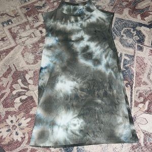 Womens Tie-Dye Turtleneck Tank